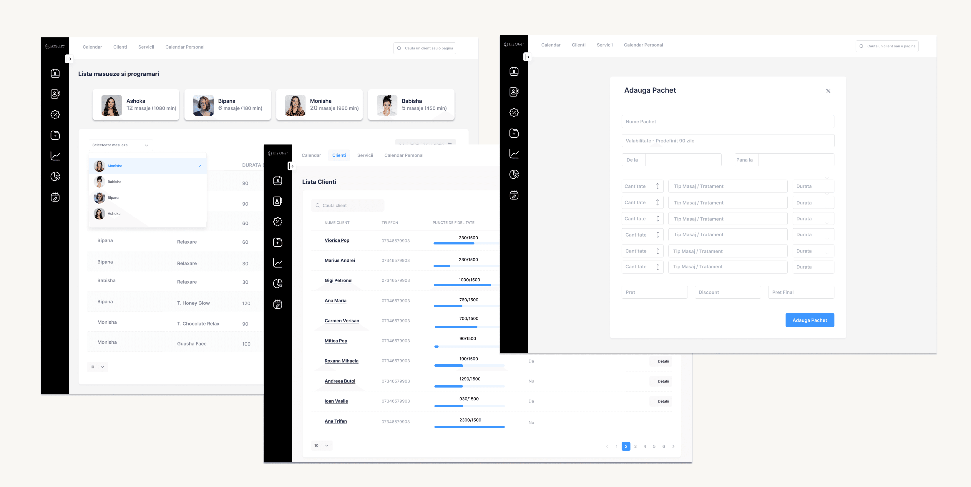 Luna Day Spa Outcome - Final Platform Design
